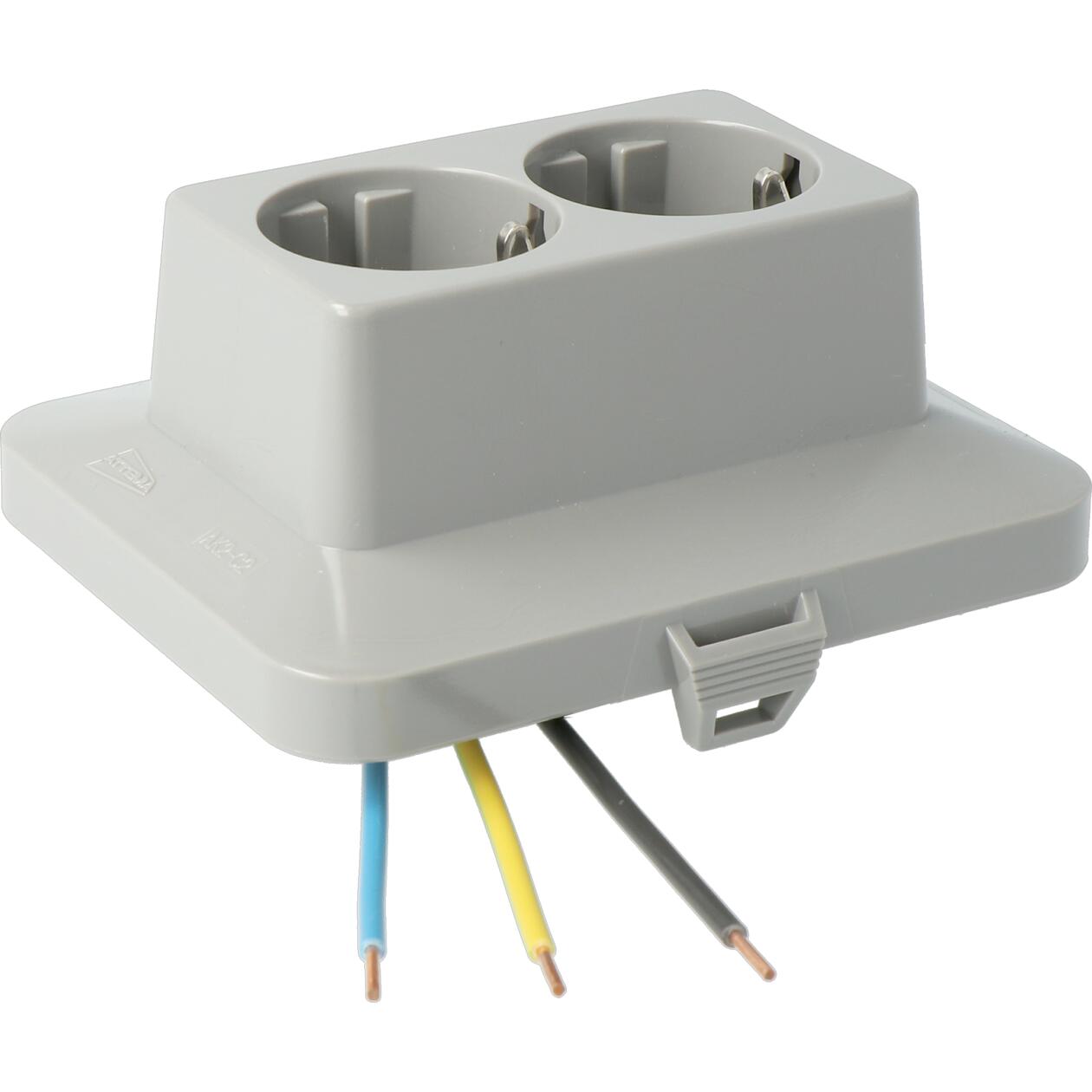 AK2-C2 Deksel Met Tweevoudige Contactdoos Grijs (RAL 7037) | Cable-mate ...