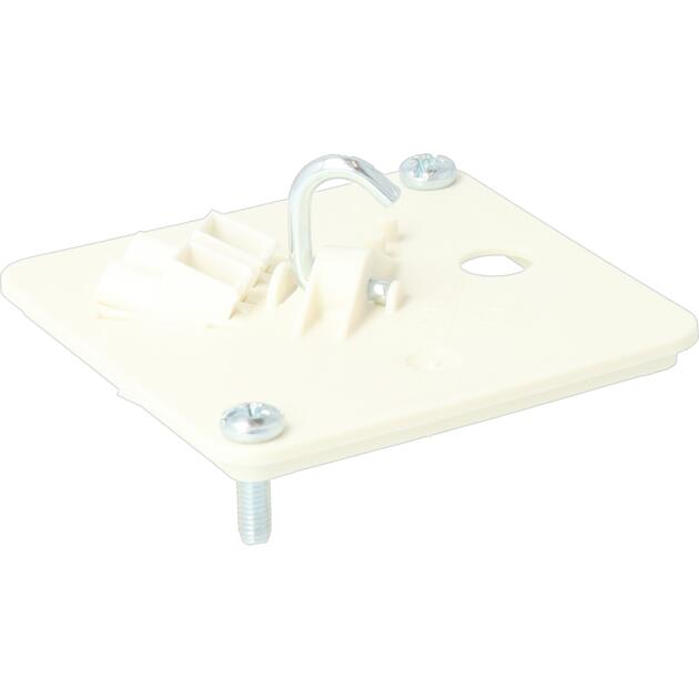 Ceiling junction box cover, square with terminal block
