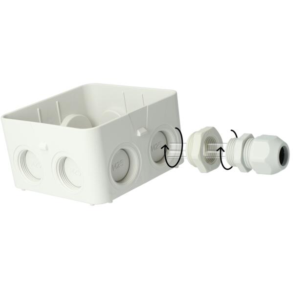 Junction box AK1-IP65 M25 with cable glands